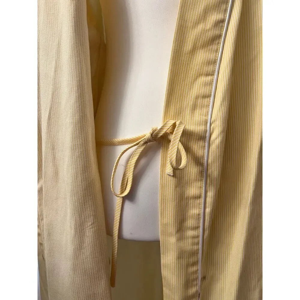CABERNET womens long bathrobe embroiered breast pocket and belt size medium - Picture 8 of 9
